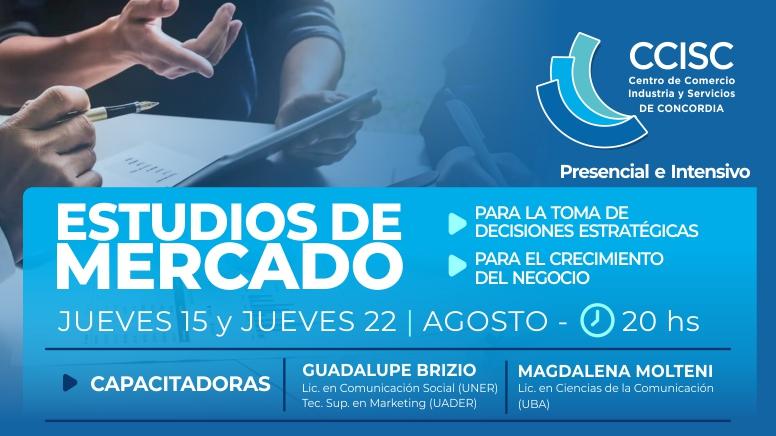 Capacitación sobre Estudios de Mercado para la toma de decisiones en el CCISC