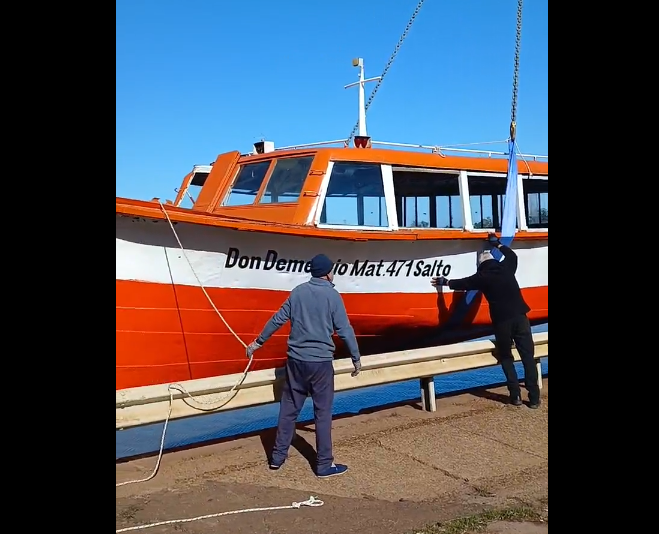 “Don Demetrio” volverá a cruzar el río Uruguay con el servicio entre Salto y Concordia