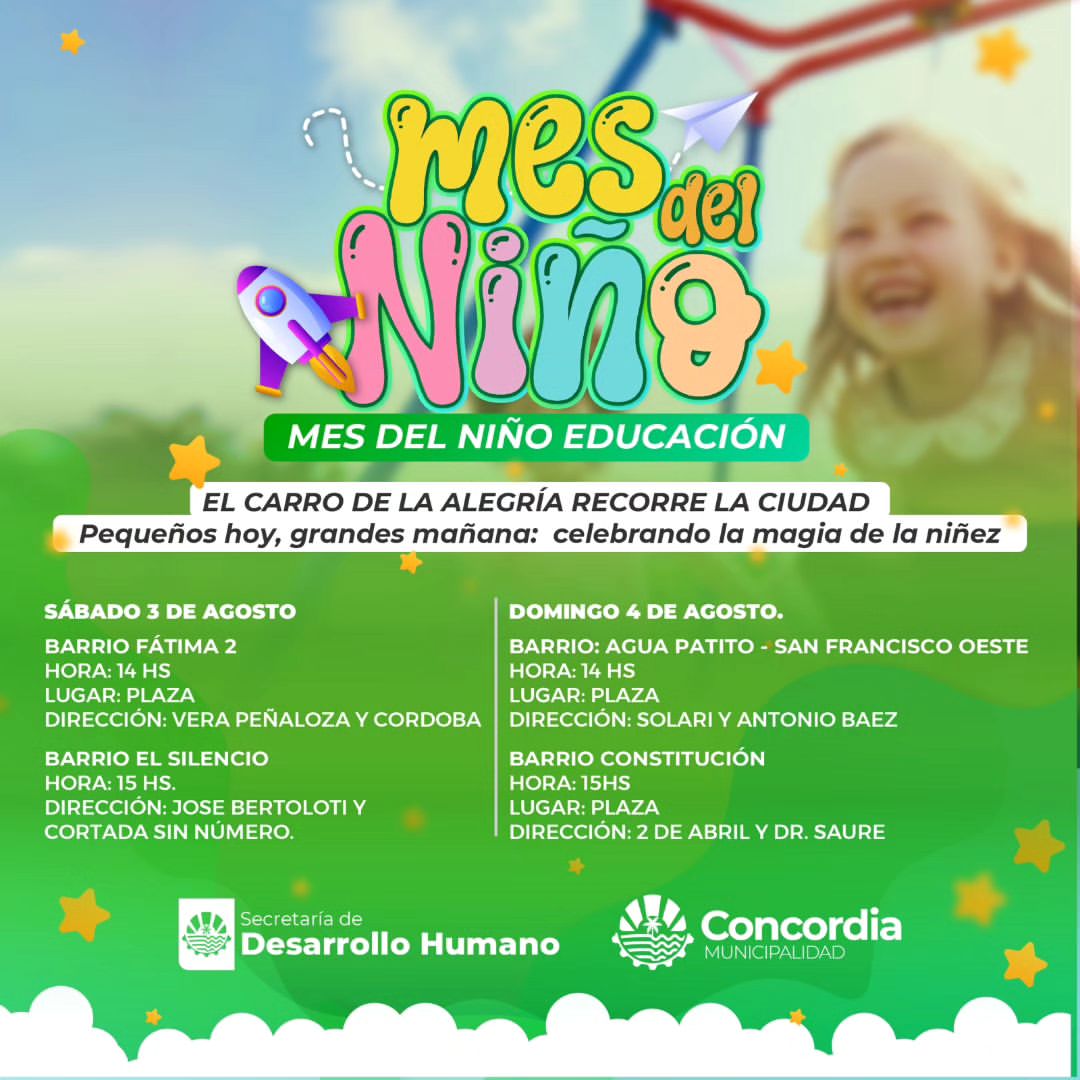 ESTE FIN DE SEMANA COMIENZA EL “MES DEL NIÑO”