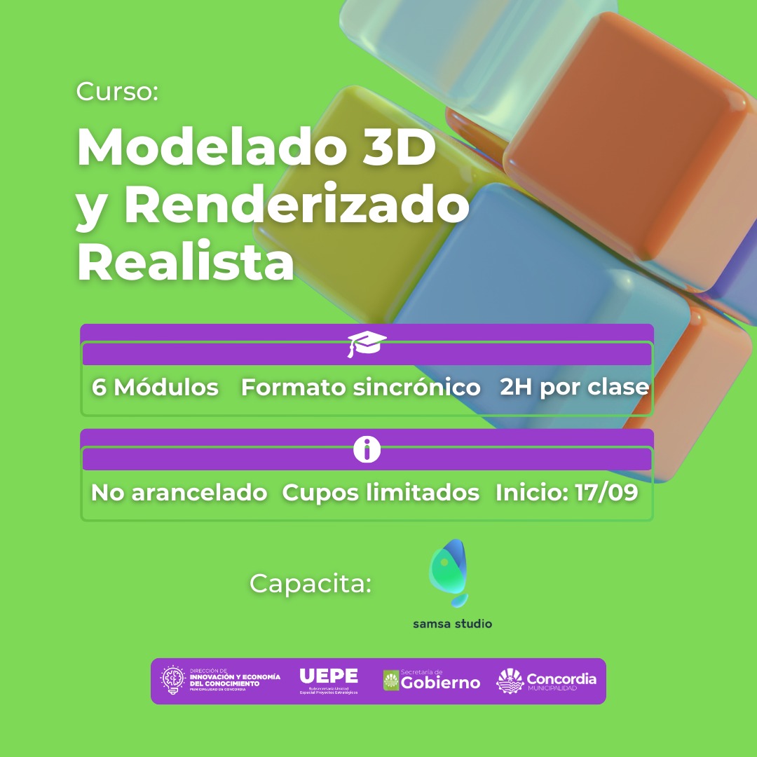 Curso virtual no arancelado de “Modelado 3D y Renderizado Realista