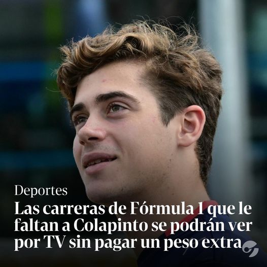 DONDE VER A COLAPINTO EN EL PROXIMO GRAN PREMIO DE F1