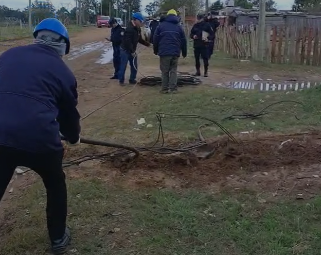 ALLANAMIENTO A ASERRADERO POR ROBO DE ENERGIA EN ZONA DEL ABASTO