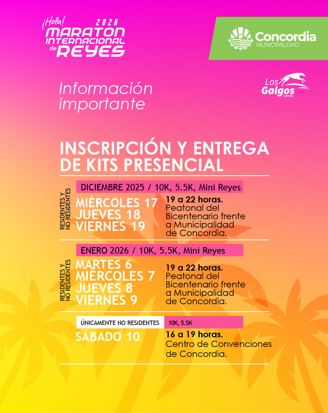 INSCRIPCIÓN Y ENTREGA DE KITS PARA «REYES»