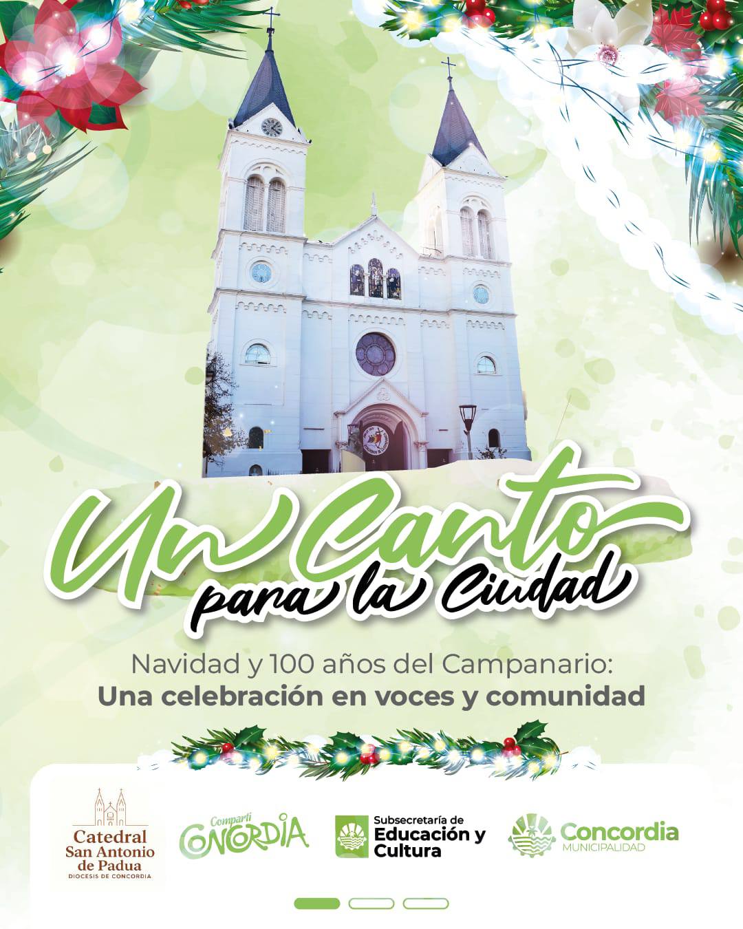 CONCORDIA CELEBRA LA NAVIDAD Y LOS 100 AÑOS QUE CUMPLE EL CAMPANARIO