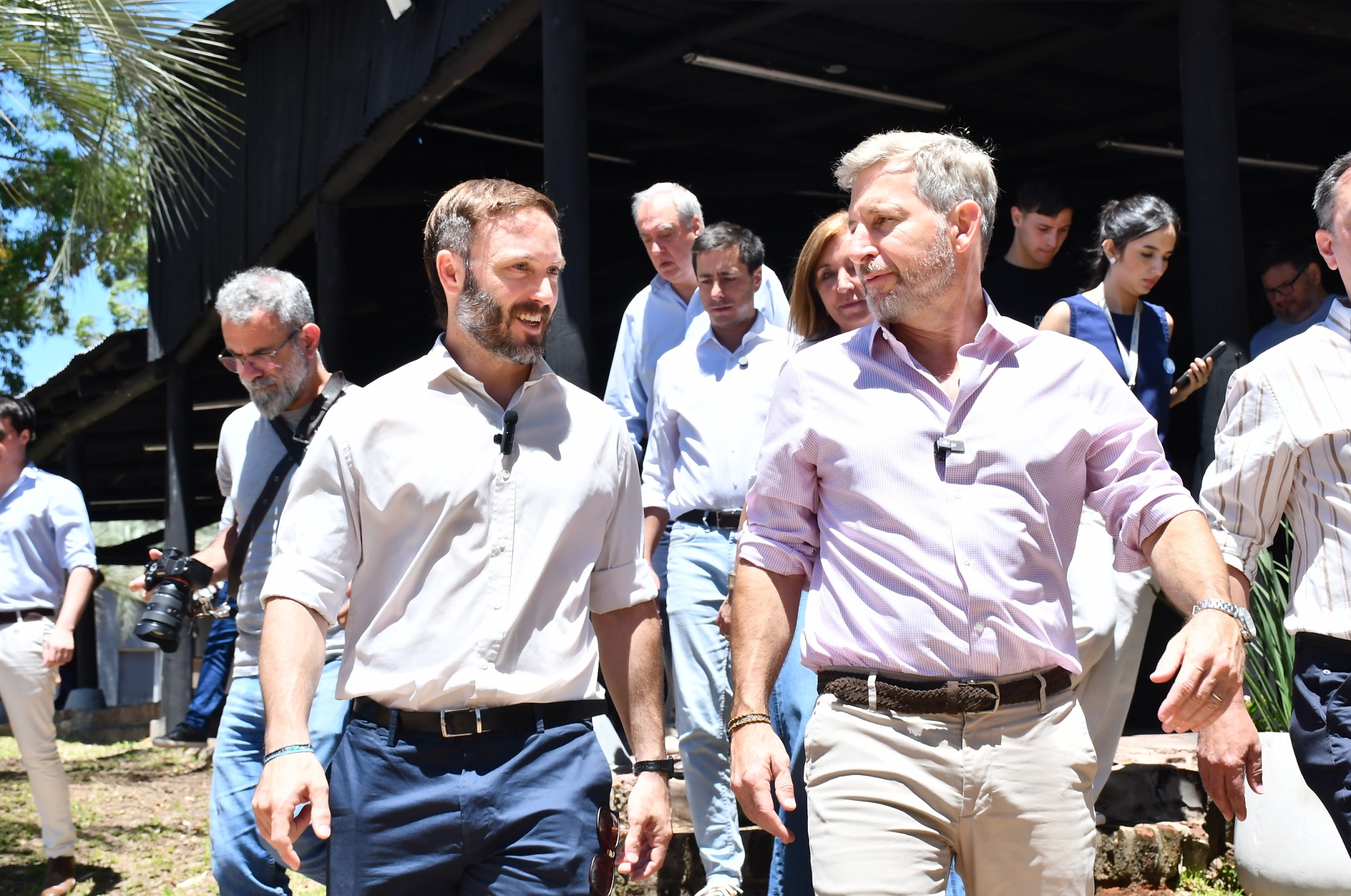 Frigerio recorrió obras de espacios turísticos en el perilago de Salto Grande