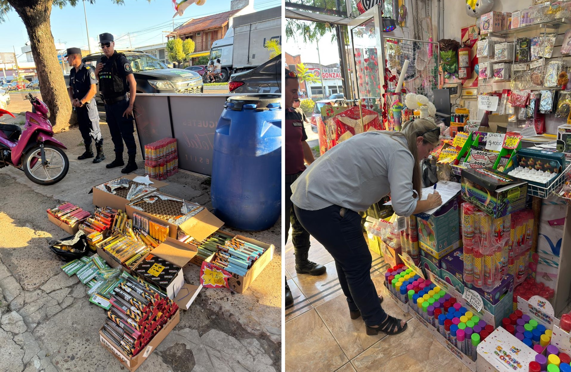 LA MUNICIPALIDAD CLAUSURÓ UN LOCAL Y DECOMISÓ PIROTECNIA POR $10.000.000