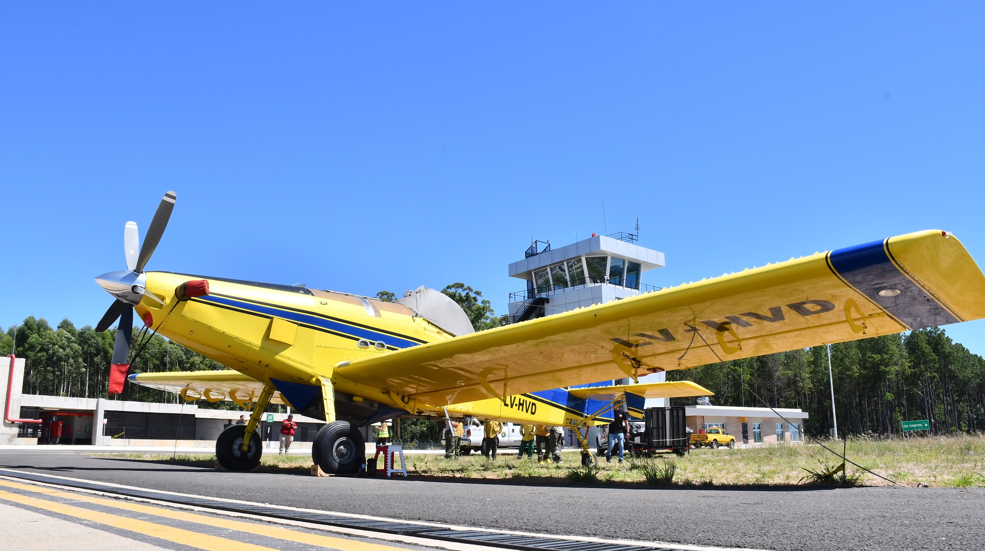 En el Aeropuerto “Comodoro Pierrestegui”  permanecerá el avión hidrante del Sistema Federal de Manejo del Fuego