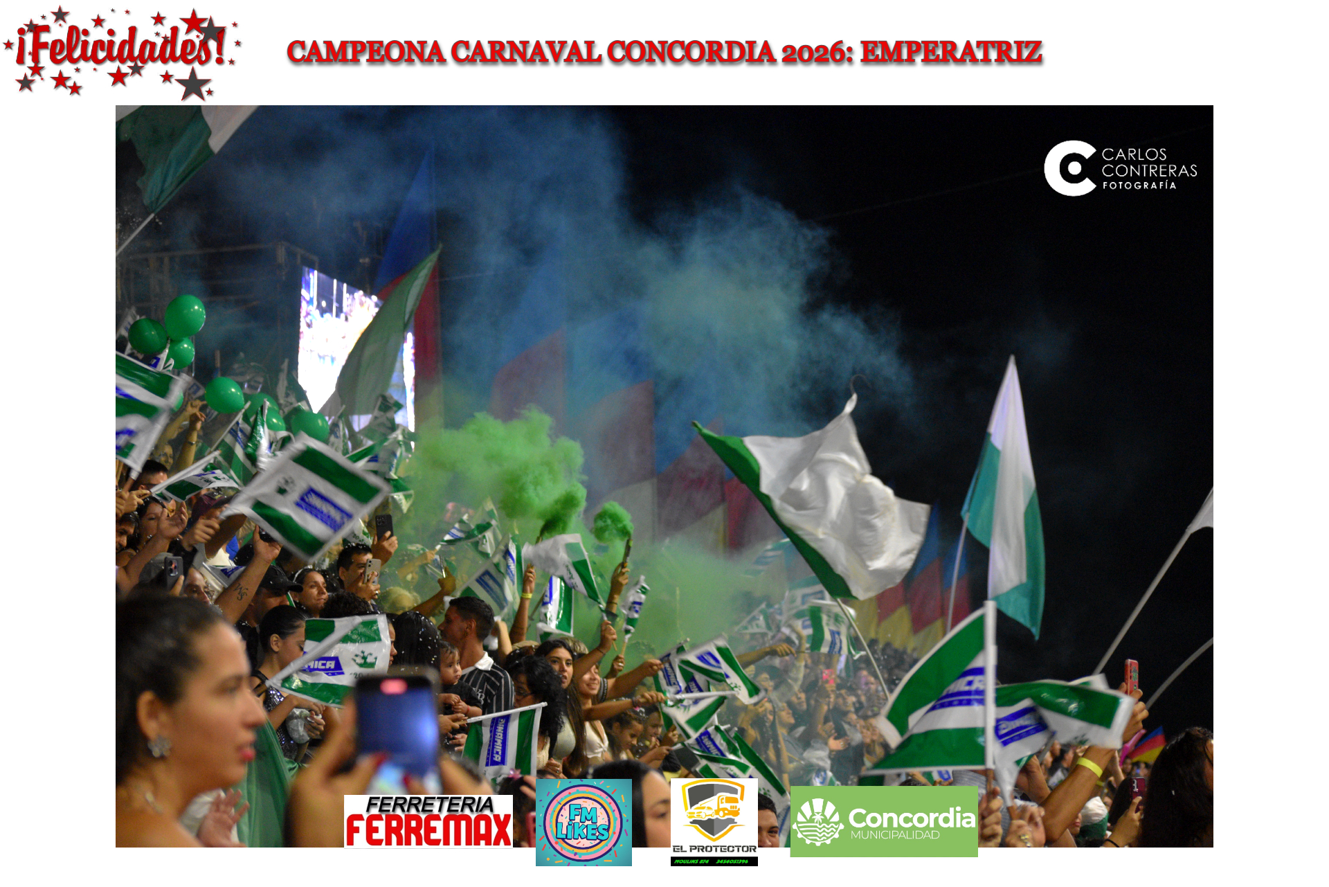 RESULTADO DEL CARNAVAL DE CONCORDIA 2026