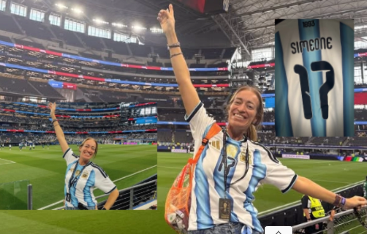Una concordiense viajó al Mundial por compartir apellido con un jugador de la Selección Argentina